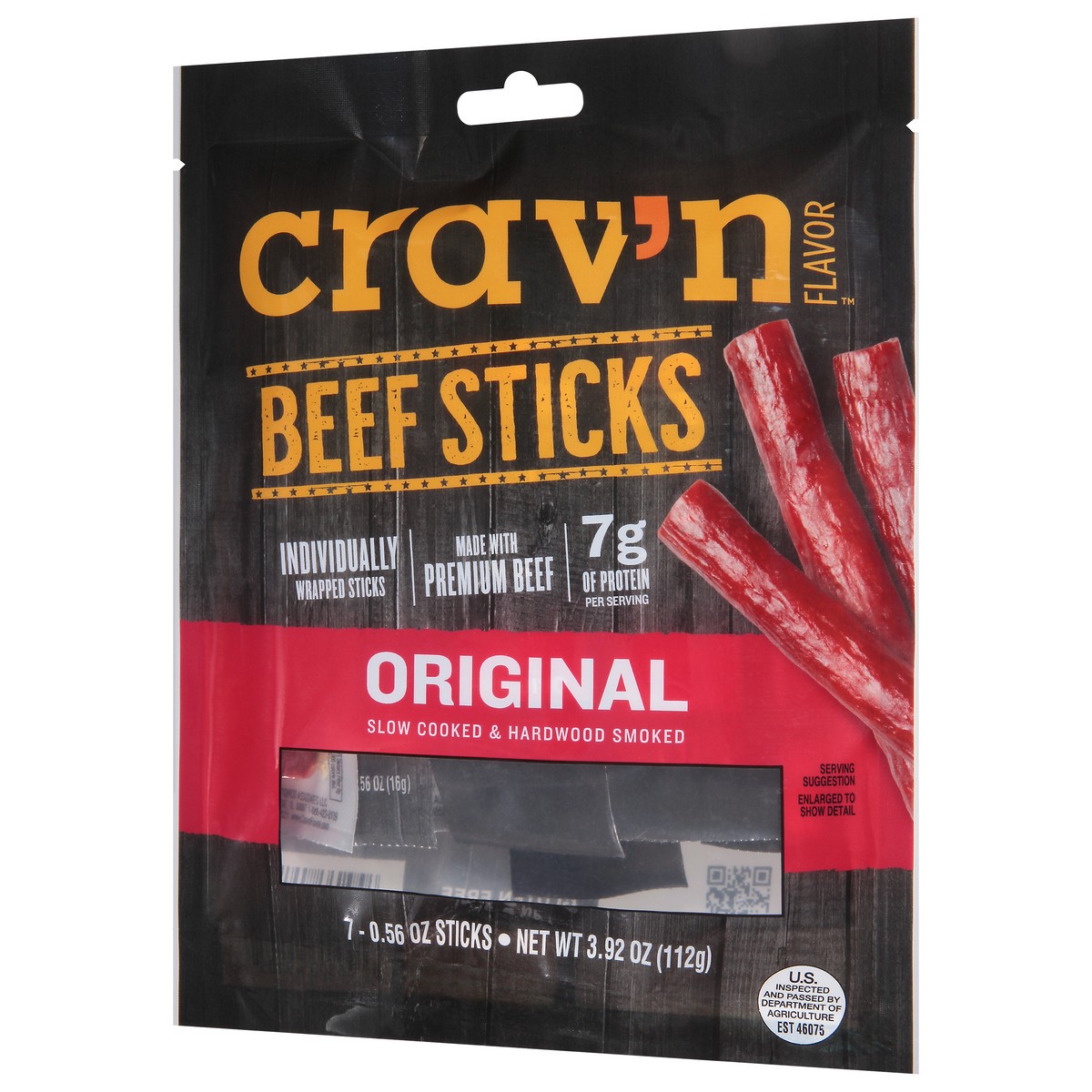 slide 8 of 14, Crav'n Flavor Original Beef Sticks 7 ea, 7 ct