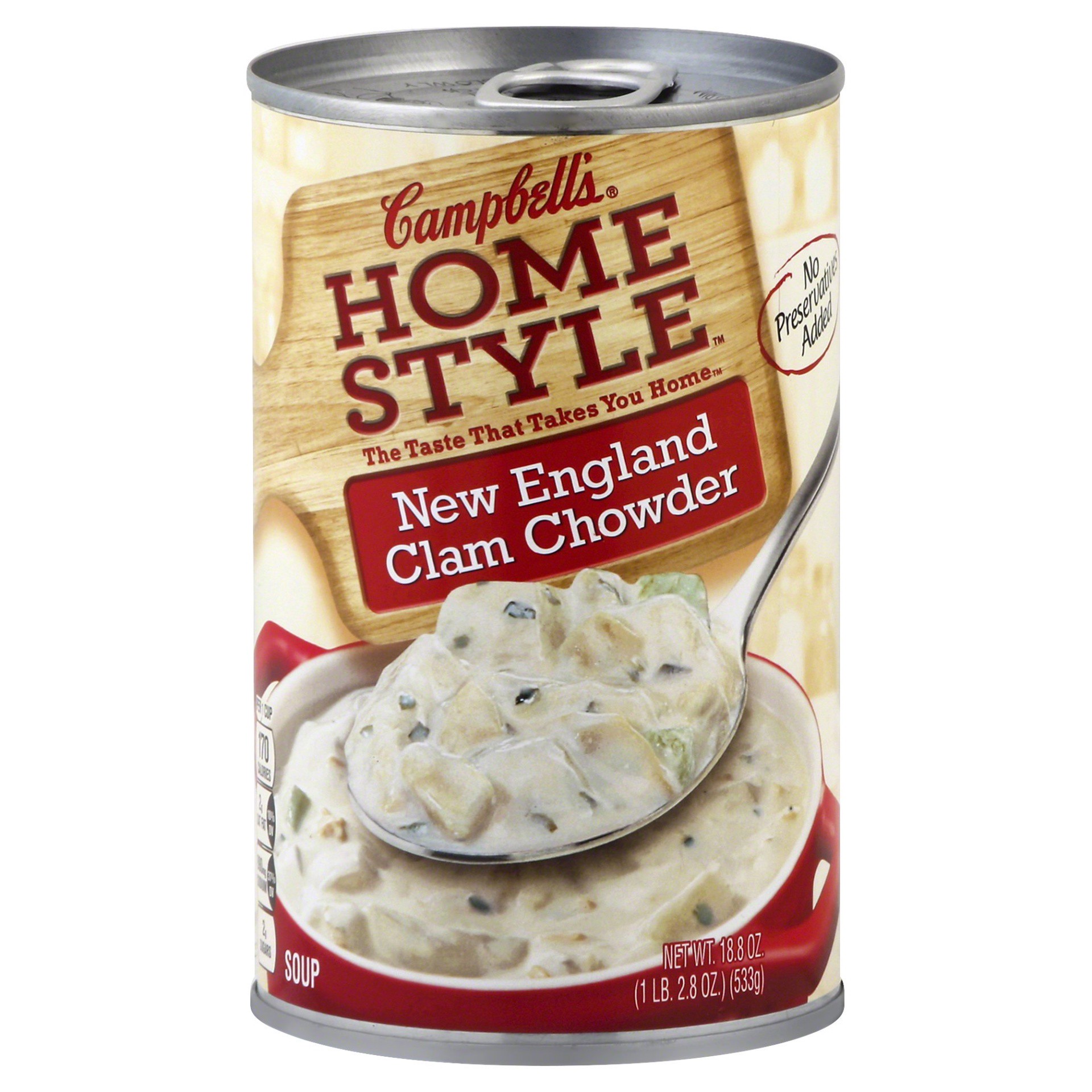 slide 1 of 4, Campbell's Homestyle Soup, New England Clam Chowder, 18.8 oz