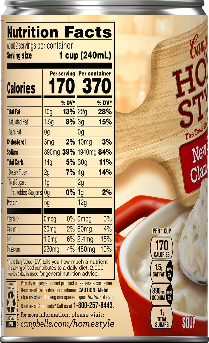 Campbell's Homestyle New England Clam Chowder Soup 18.8 oz Shipt
