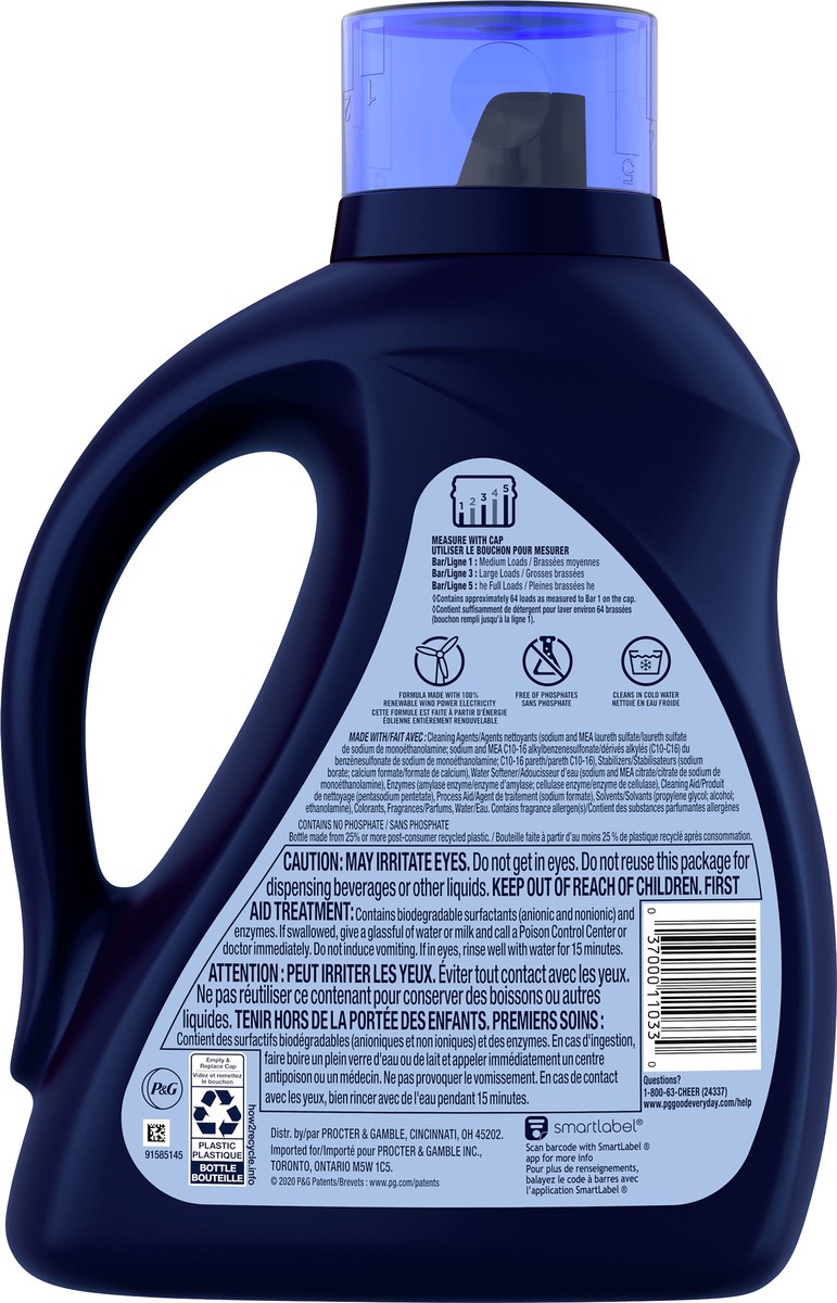 slide 4 of 6, Cheer Stay Colorful He Fresh Clean Scent Liquid Laundry Detergent, 2.95 L