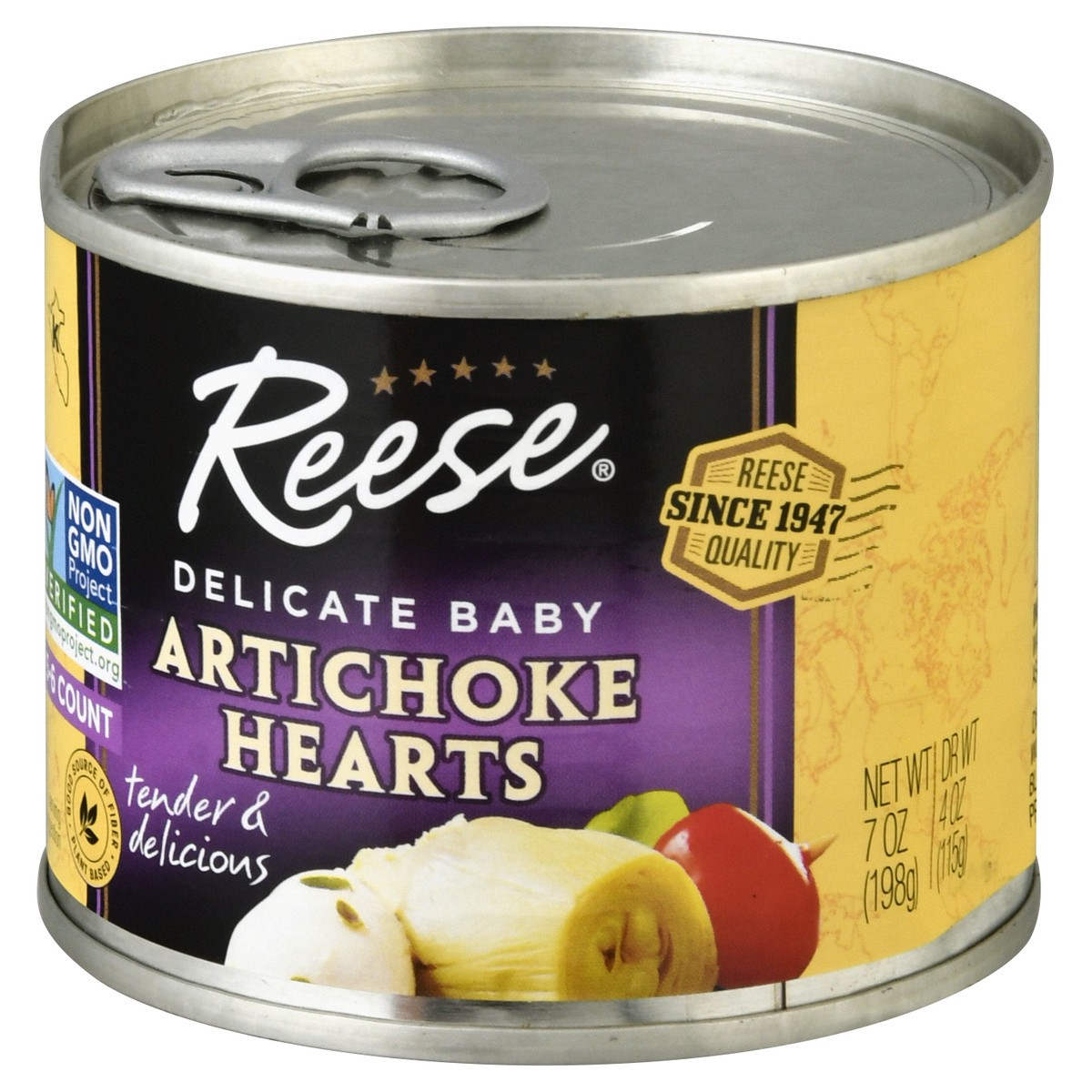 slide 5 of 9, Reese Delicate Baby Artichoke Hearts 7 oz, 7 oz