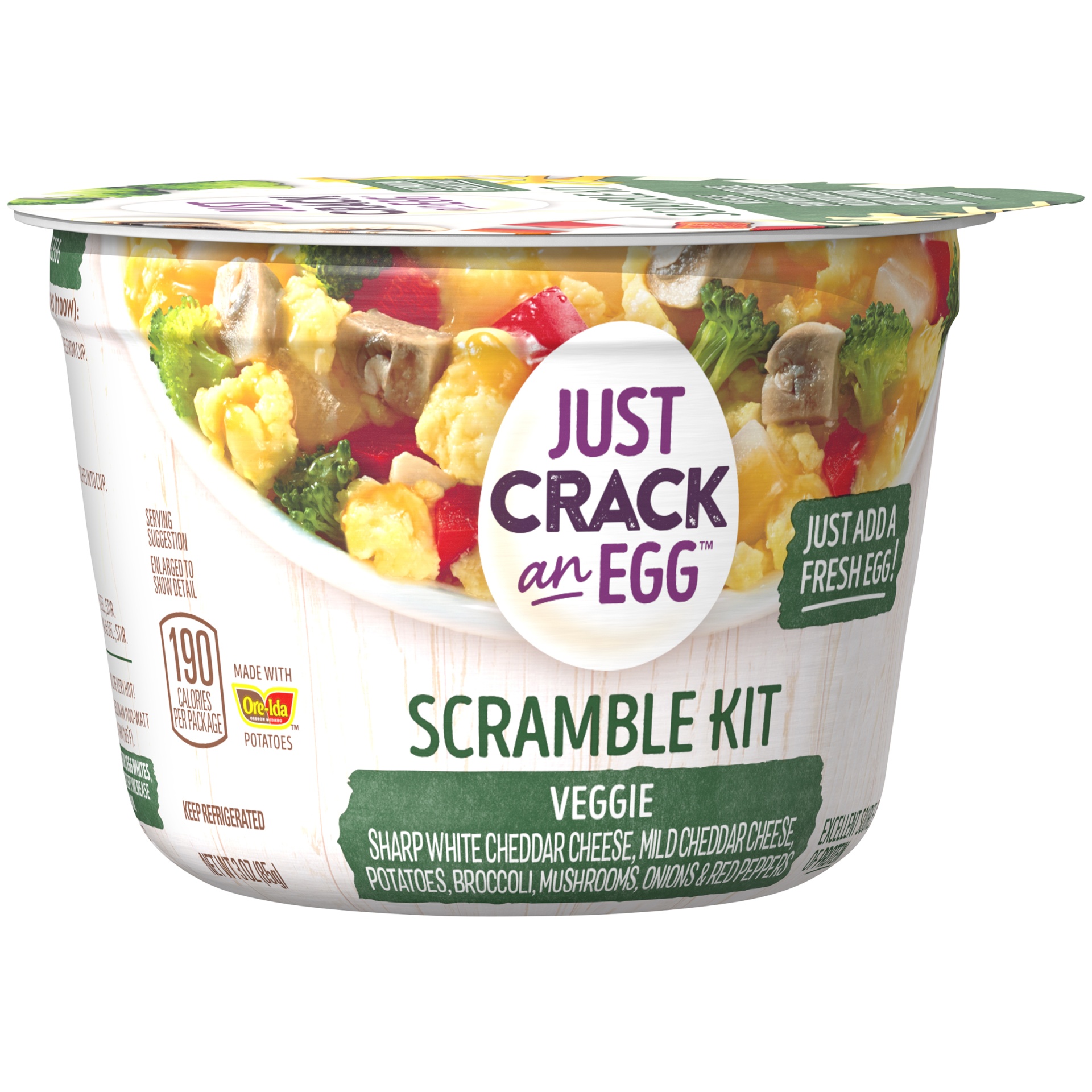 Just Crack An Egg Veggie Scramble Breakfast Bowl Kit With Sharp White