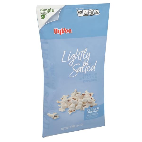 slide 1 of 1, Hy-vee Lightly Salted Premium Air Popped Popcorn, 5 oz