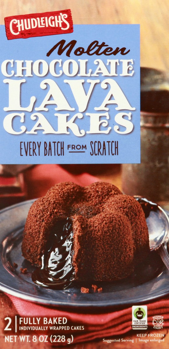 slide 4 of 13, ChudLeighs Molten Chocolate Lava Cakes 2 ea, 8 oz