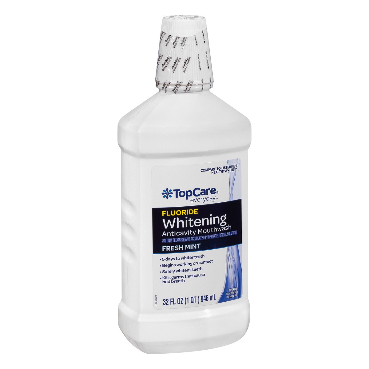 slide 4 of 14, TopCare Everyday Whitening Fresh Mint Anticavity Mouthwash 32 oz, 32 fl oz