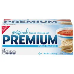 Premium Original Saltine Crackers, Lunch Snacks, 16 oz