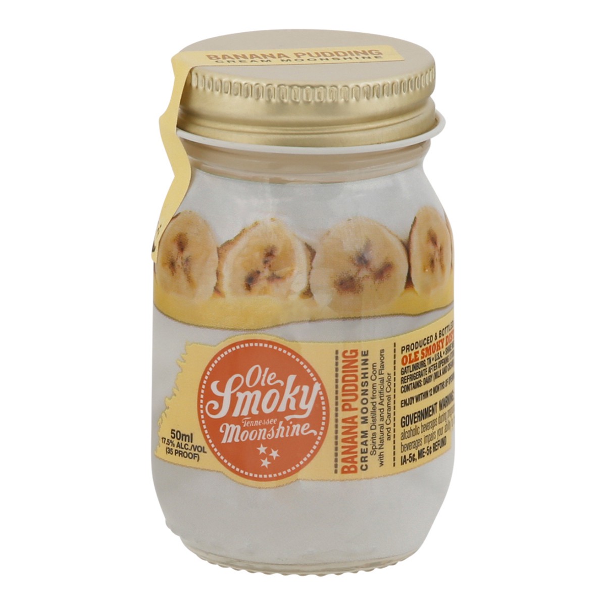 slide 9 of 9, Ole Smoky Banana Pudding Cream Tennessee Moonshine 50 ml, 50 ml