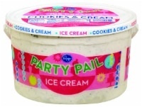 slide 1 of 1, Kroger Party Pail Cookies & Cream Ice Cream, 128 fl oz