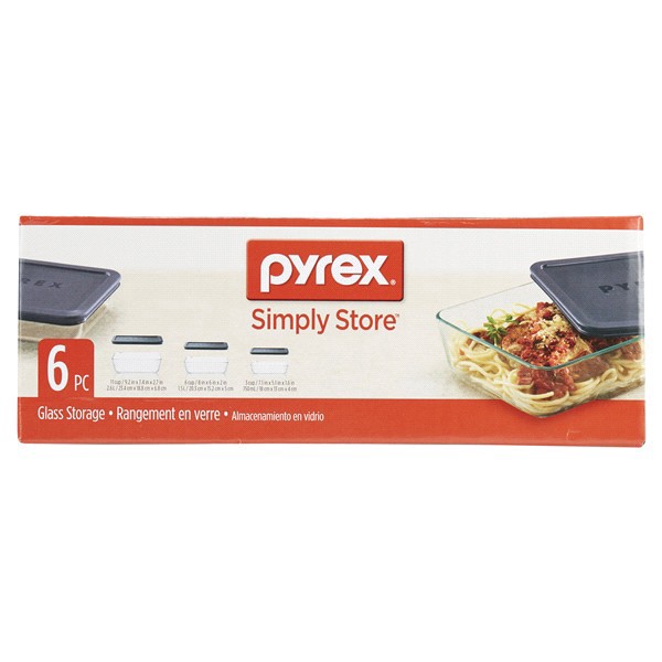 slide 28 of 29, Pyrex Simply Store Rectangular Set, 6 ct