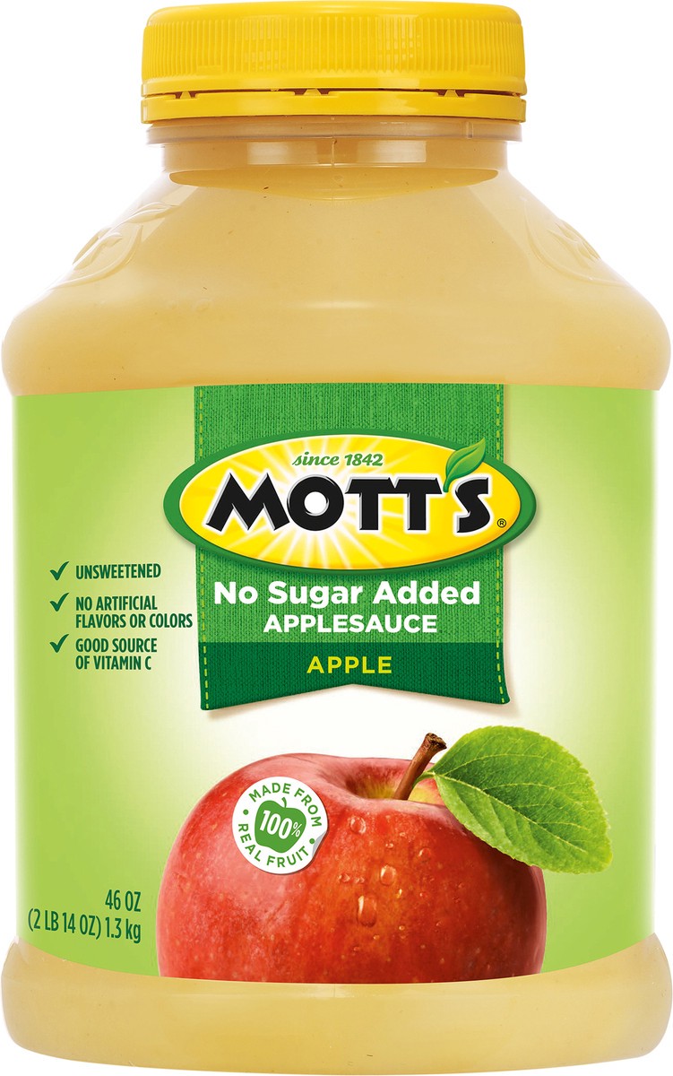 slide 2 of 7, Mott's No Sugar Added Applesauce, 46 oz jar, 46 oz