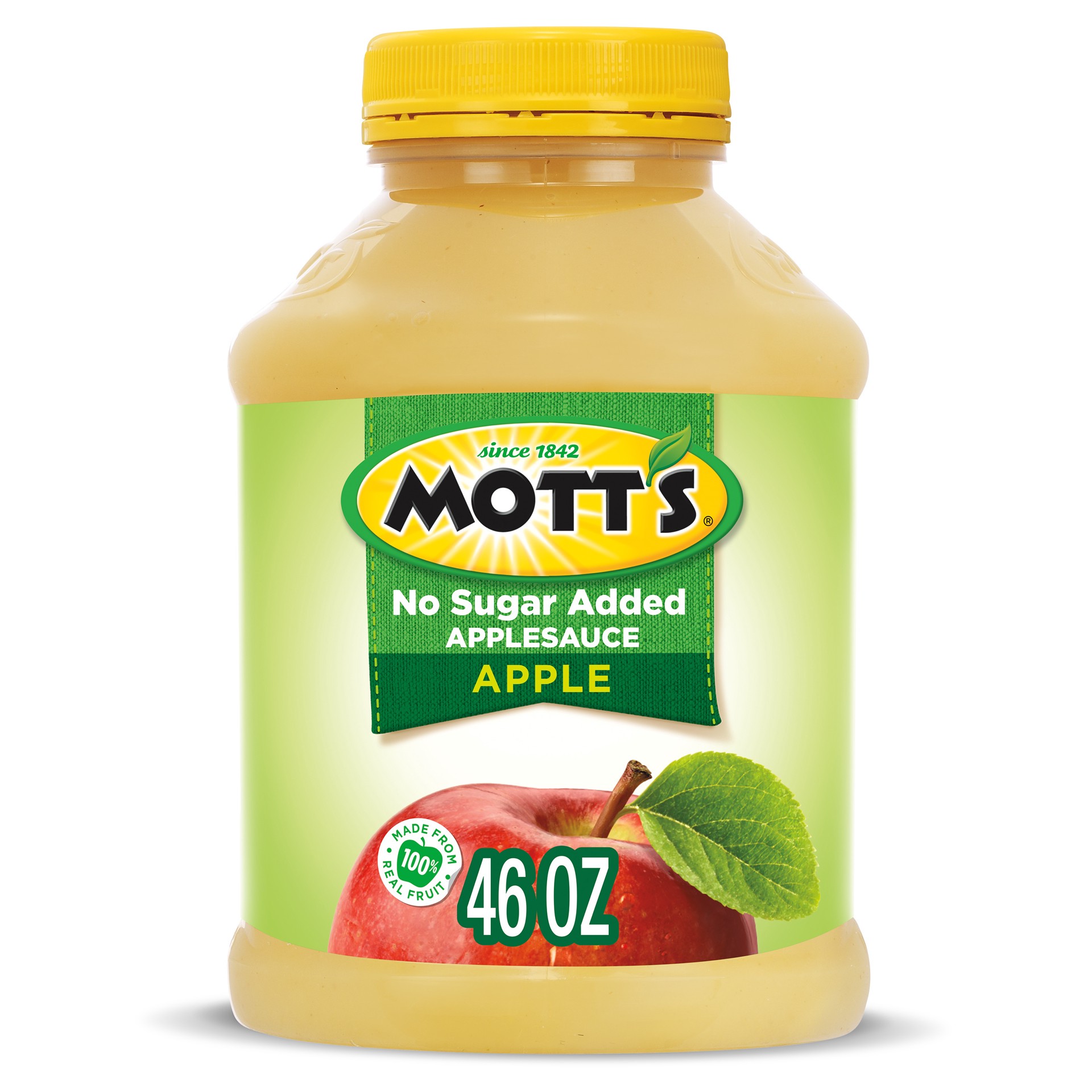 slide 1 of 7, Mott's No Sugar Added Applesauce, 46 oz jar, 46 oz