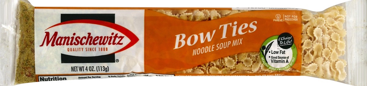 slide 5 of 5, Manischewitz Bowtie Noodle Soup Mix, 4 oz