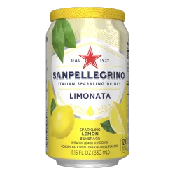 San Pellegrino Sparkling Fruit Beverages, Limonata/Lemon 11.15-ounce cans (Pack of 12)