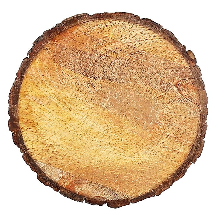 slide 1 of 1, Thirstystone Round Mango Wood Stump Individual Coaster, 1 ct