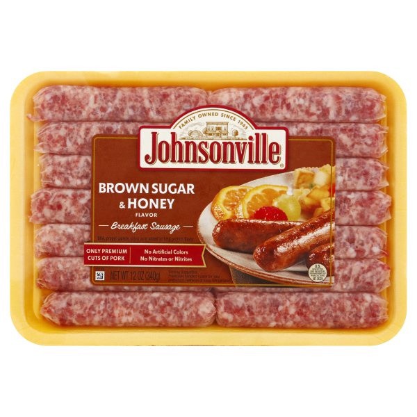 slide 1 of 2, Johnsonville Brown Sugar & Honey Breakfast Sausages, 12 oz