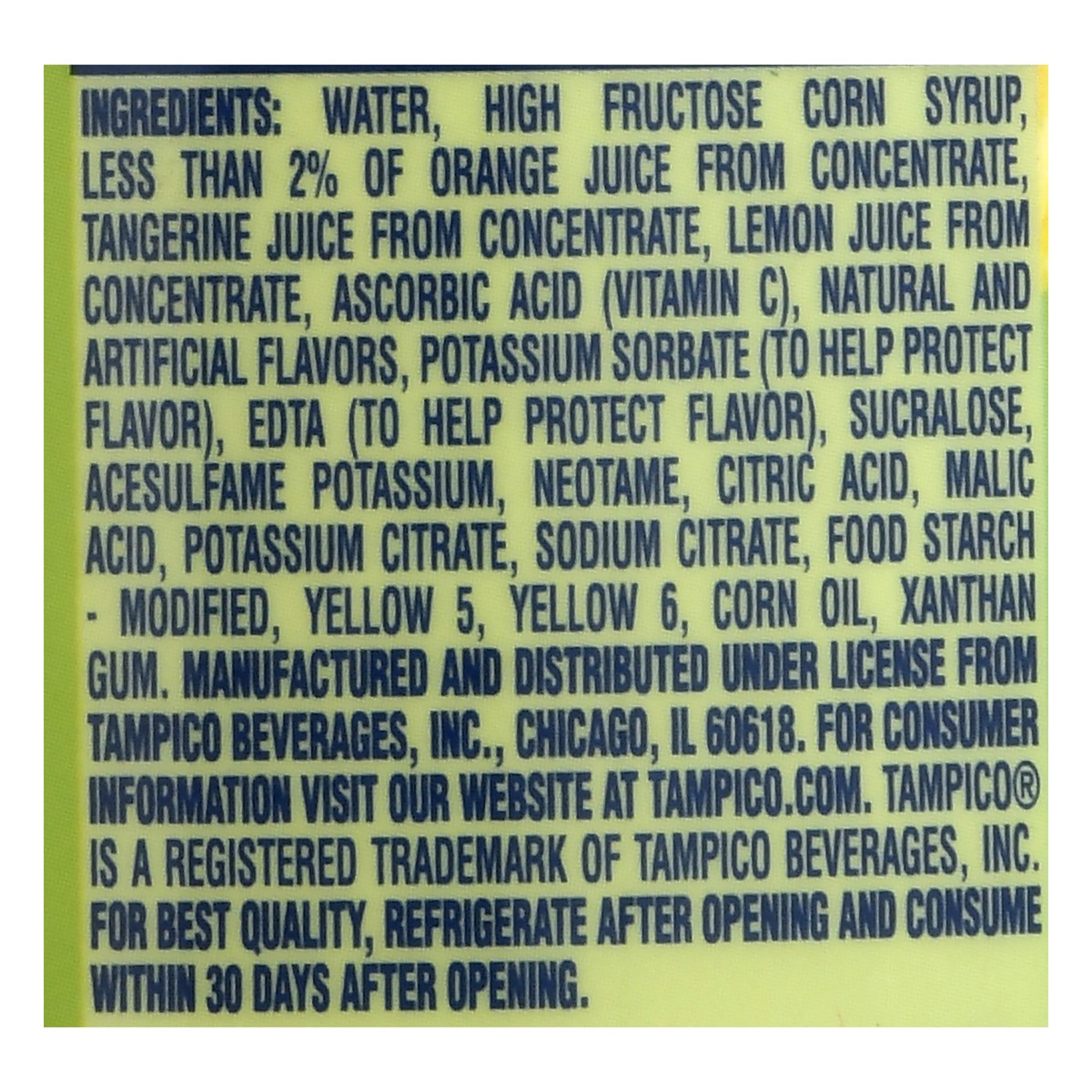 slide 3 of 11, Tampico Orange, Tangerine, Lemon Crust Punch - 32 oz, 32 oz