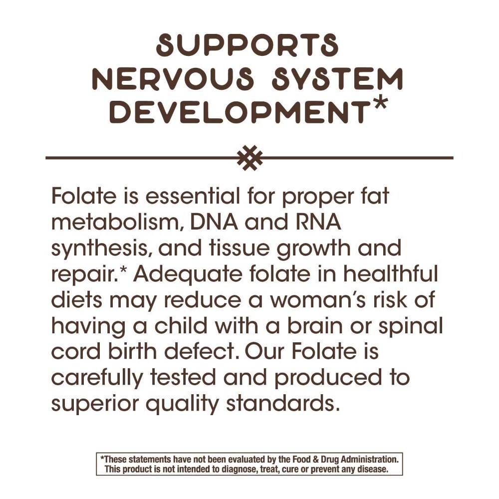 slide 2 of 5, Nature's Way Folate 100 Capsules, 100 ct