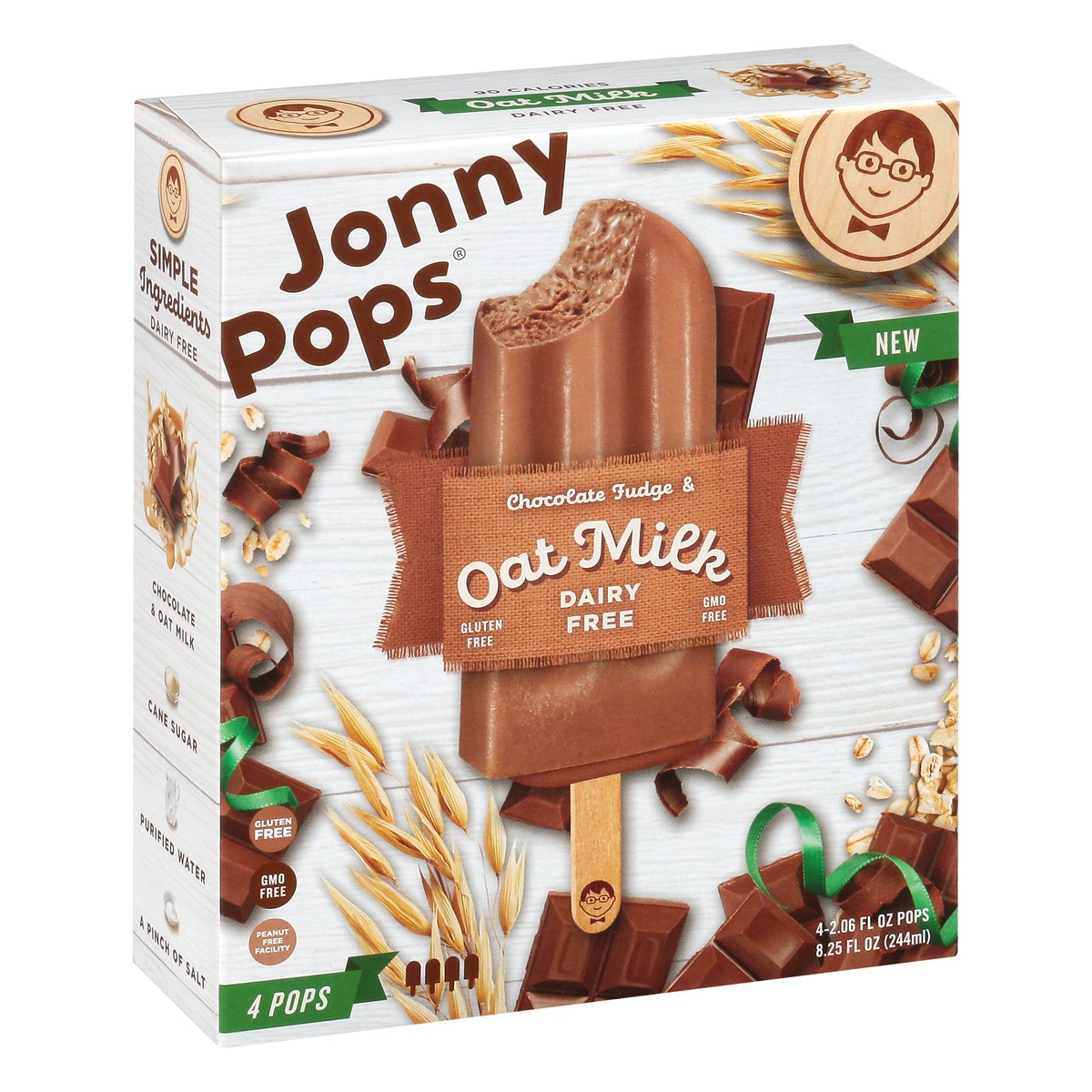 slide 2 of 13, Jonny Pops Dairy Free Chocolate Fudge & Oatmilk Pops 4 ea, 1 ct