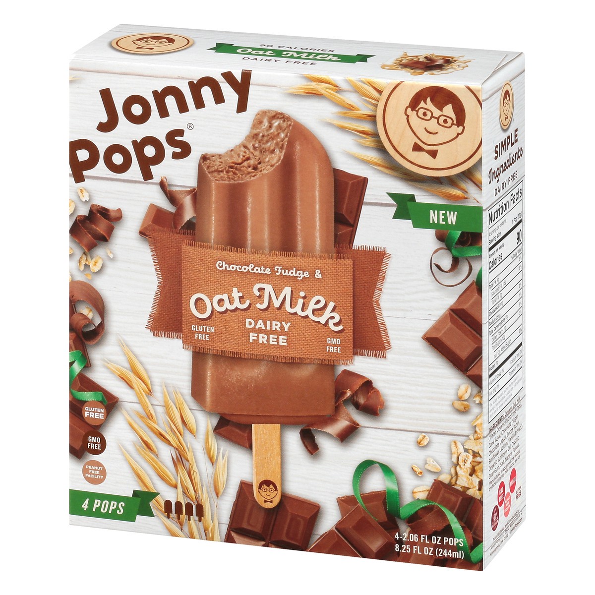 slide 8 of 13, Jonny Pops Dairy Free Chocolate Fudge & Oatmilk Pops 4 ea, 1 ct