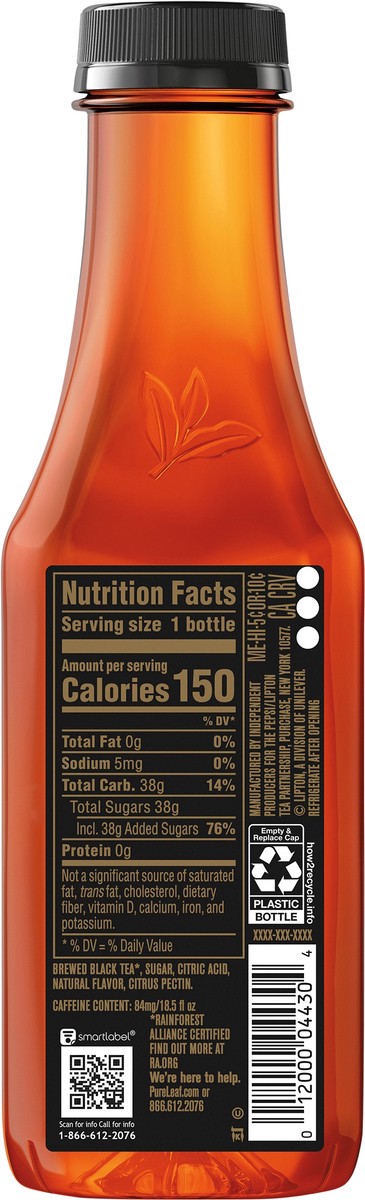 slide 4 of 7, Pure Leaf Pomegranate Brewed Tea 18.5 fl oz Bottle, 18.50 fl oz