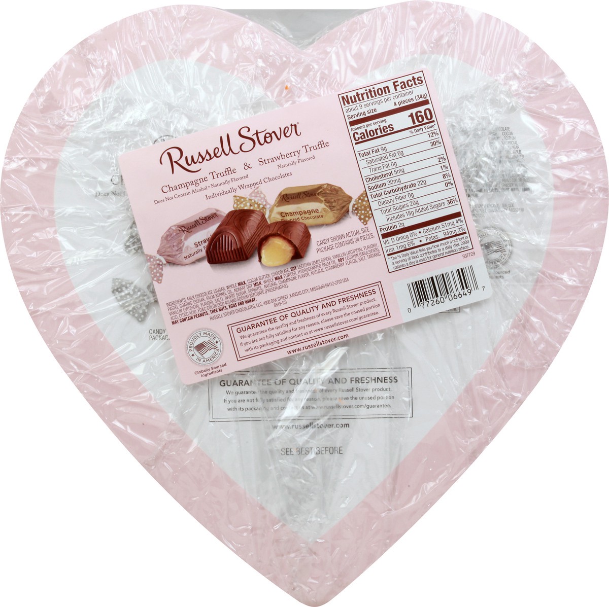 slide 8 of 8, Russell Stover Champagne & Strawberries Chocolate Truffles, 10 oz