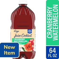 Kroger Cranberry Watermelon Cocktail Juice Bottle, 64 fl oz