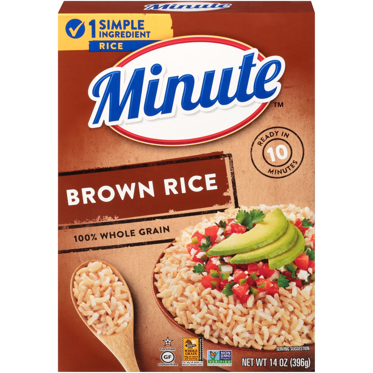 slide 1 of 1, Minute Instant Whole Grain Brown Rice, 14 oz