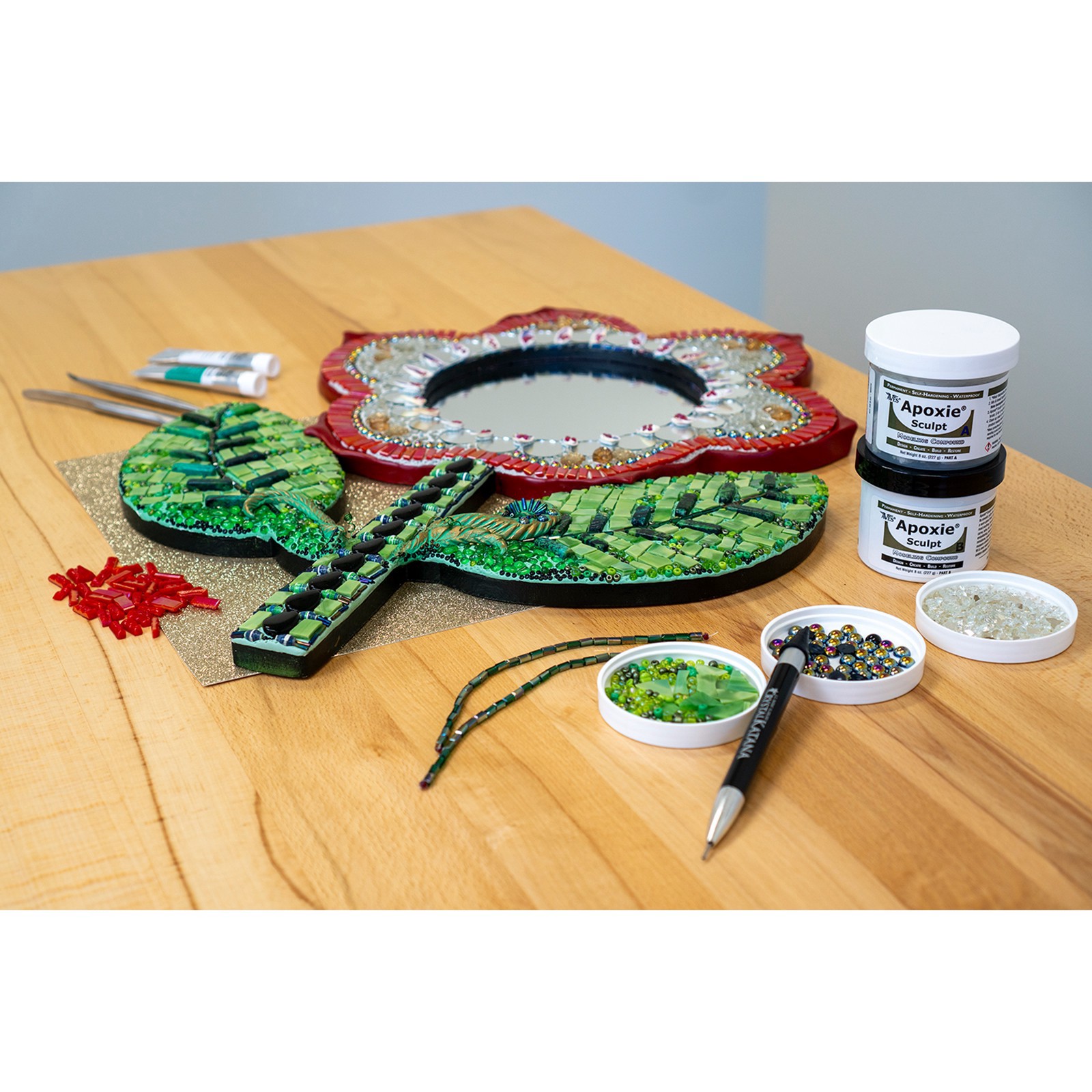 slide 2 of 7, Aves Apoxie Sculpt Stained Glass Modeling Compound Kit, 1 lb