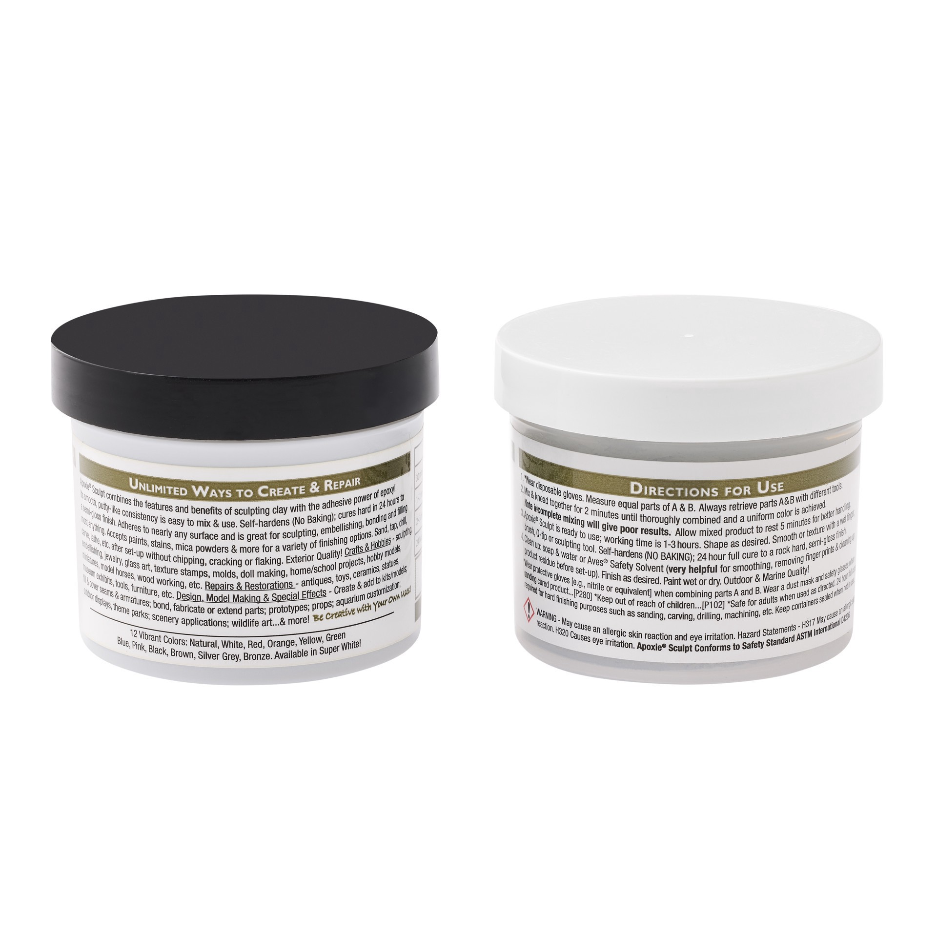 slide 6 of 7, Aves Apoxie Sculpt Stained Glass Modeling Compound Kit, 1 lb