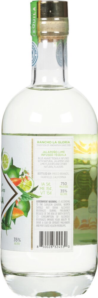 slide 3 of 3, Rancho La Gloria Infused Jalapeno Lime Tequila 750 ml, 750 ml