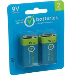 Simply Done 9V Alkaline Batteries