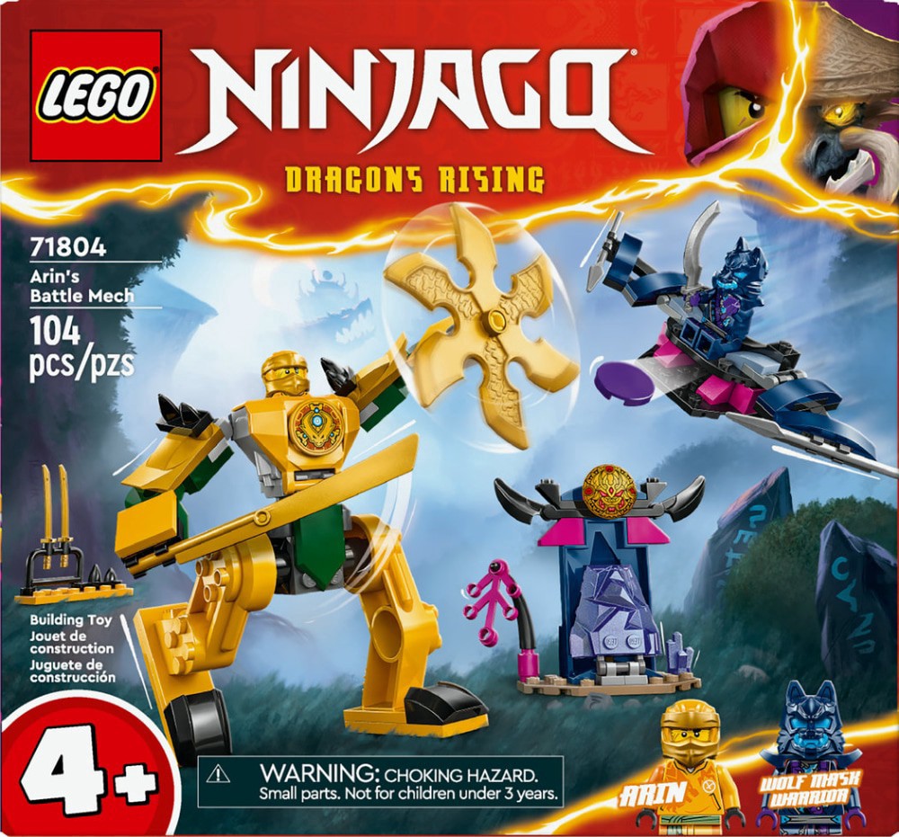 slide 6 of 6, 71804 Lego Ninjago Dragon's Rising Arin's Battle Mech, 104 ct