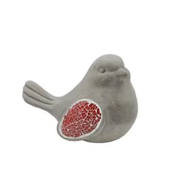 HD Designs Outdoors Mosaic Bird Statue - Red