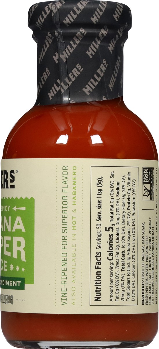 slide 14 of 14, Miller's Mild Banana Pepper Sweet & Spicy Sauce 9.5 oz, 9.5 oz