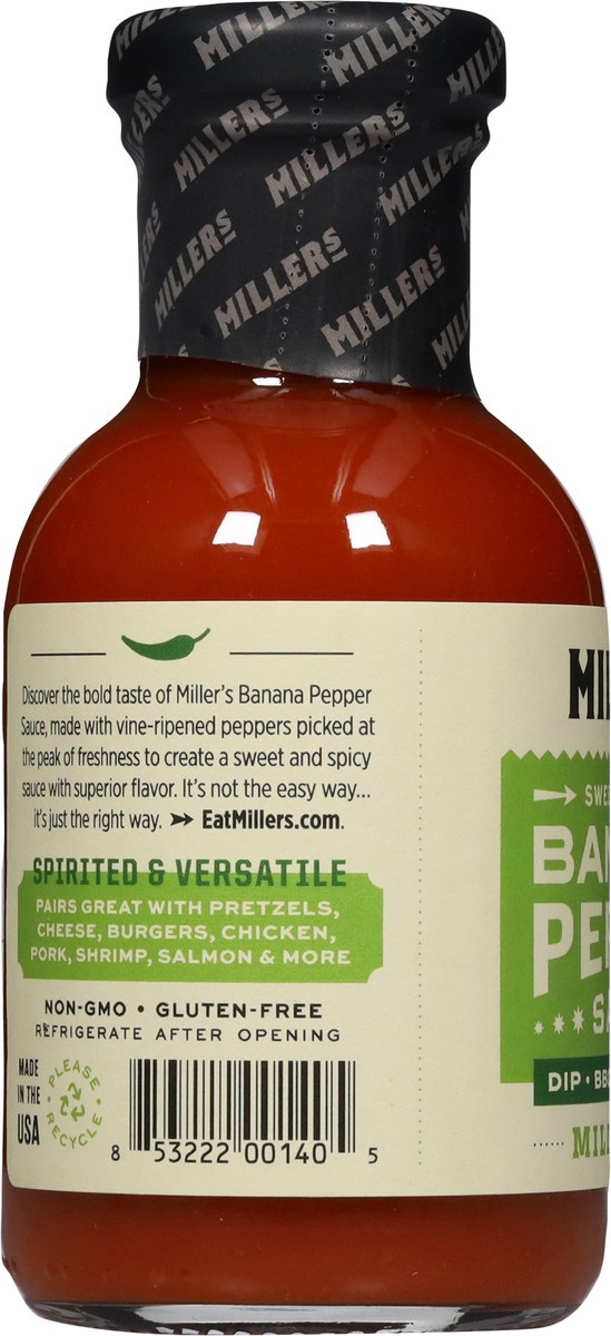 slide 3 of 14, Miller's Mild Banana Pepper Sweet & Spicy Sauce 9.5 oz, 9.5 oz