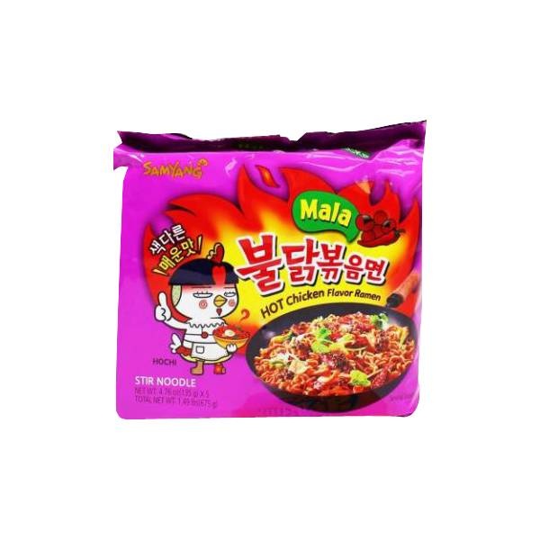 slide 1 of 1, Samyang Mala Hot Chicken Flavor Ramen, 4.76 oz