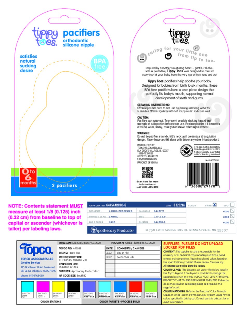 slide 13 of 13, Tippy Toes Pacifiers 2 ea, 2 ct
