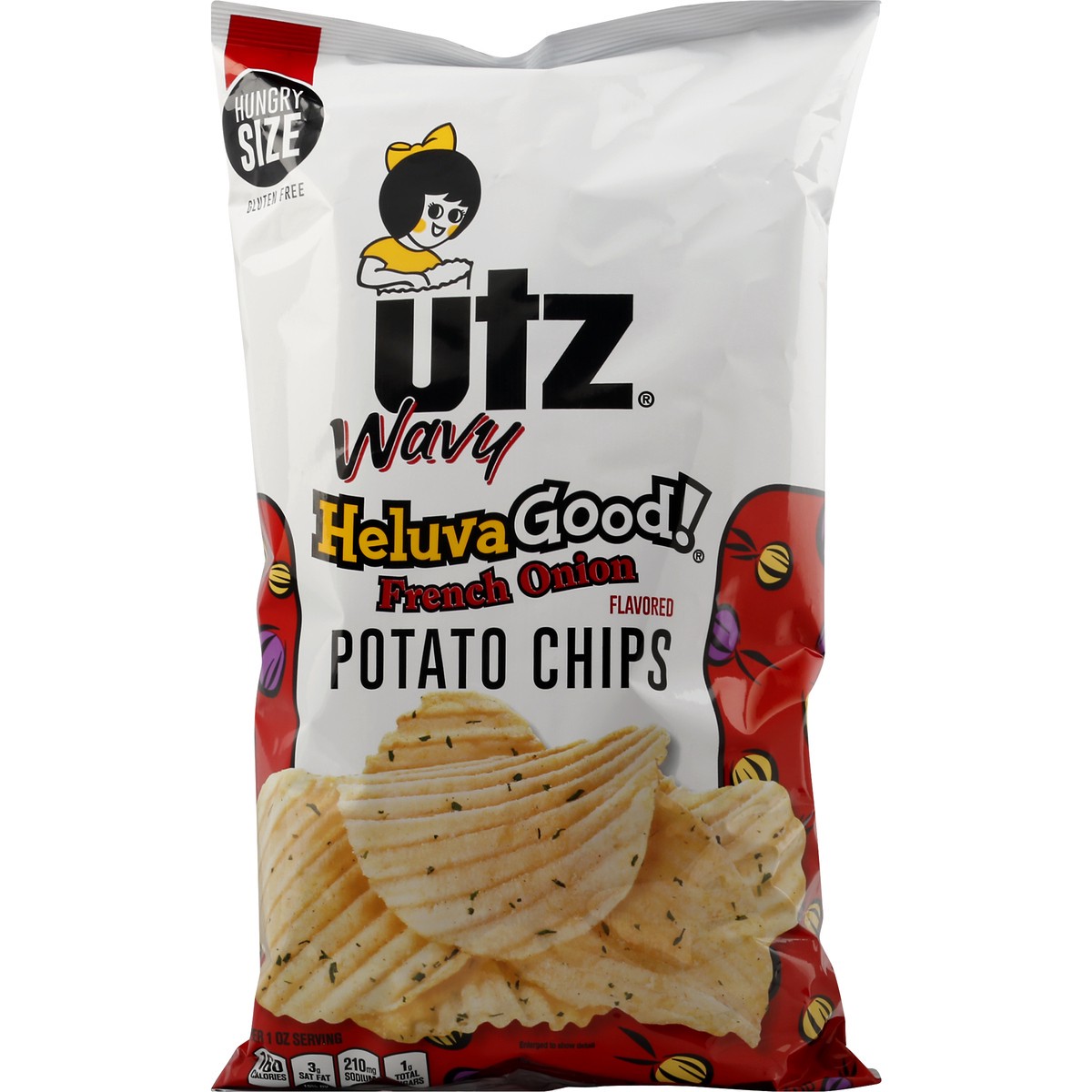 slide 7 of 8, Utz Heluva Good! Wavy French Onion Potato Chips, 7.5 oz