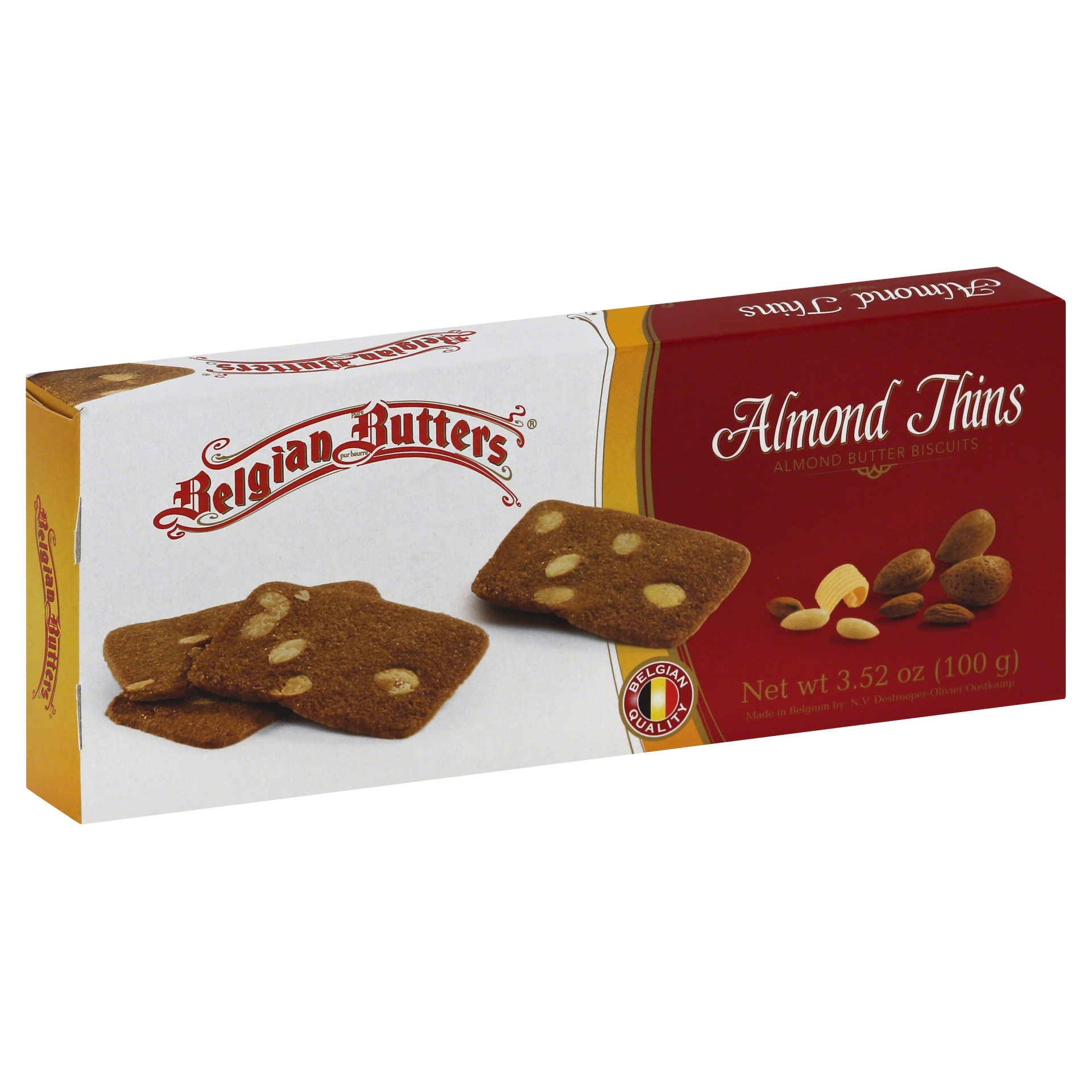 slide 1 of 4, Belgian Butters Almond Thins, 3.52 oz