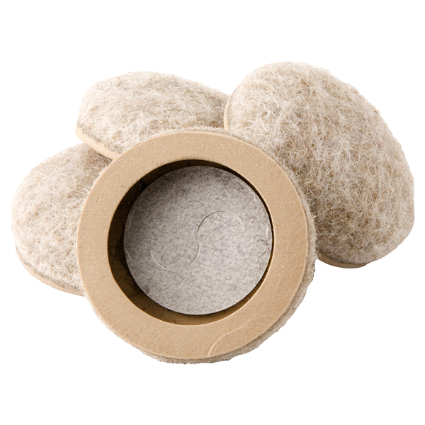 slide 1 of 1, Super Sliders, Round, Oatmeal Felt, 1, 4 ct