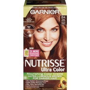 slide 1 of 1, Garnier Nutrisse Ultra Hair Color, B4 Caramel Chocolate, 1 ct