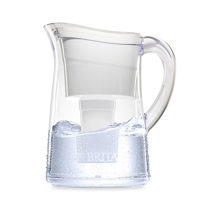 slide 1 of 1, Brita Capri Water Filter Pitcher - White, 80 oz