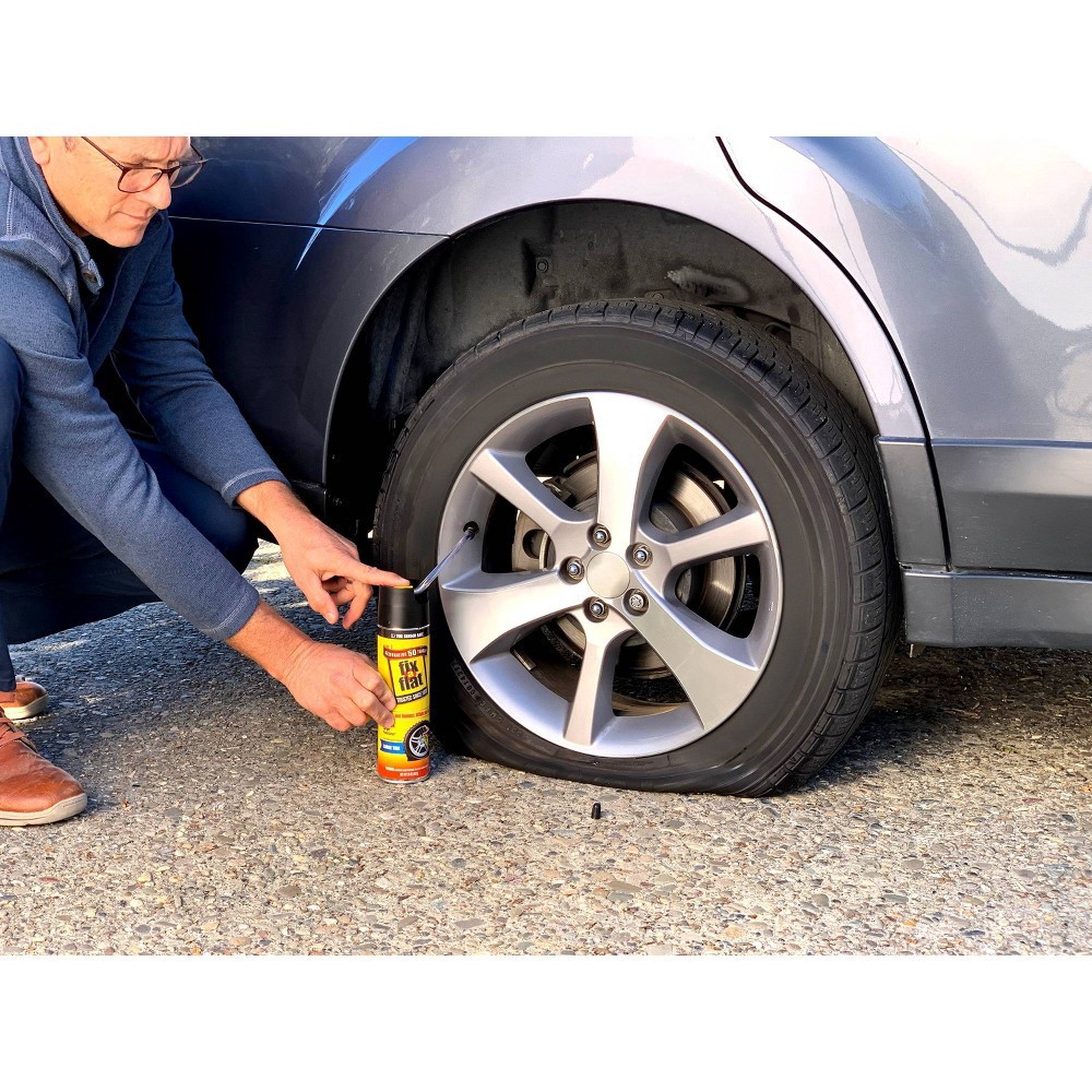 slide 2 of 3, Fix a Flat Aerosol Tire Inflator with Hose for Large Tires, 20 oz