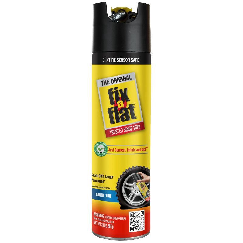 slide 1 of 3, Fix a Flat Aerosol Tire Inflator with Hose for Large Tires, 20 oz