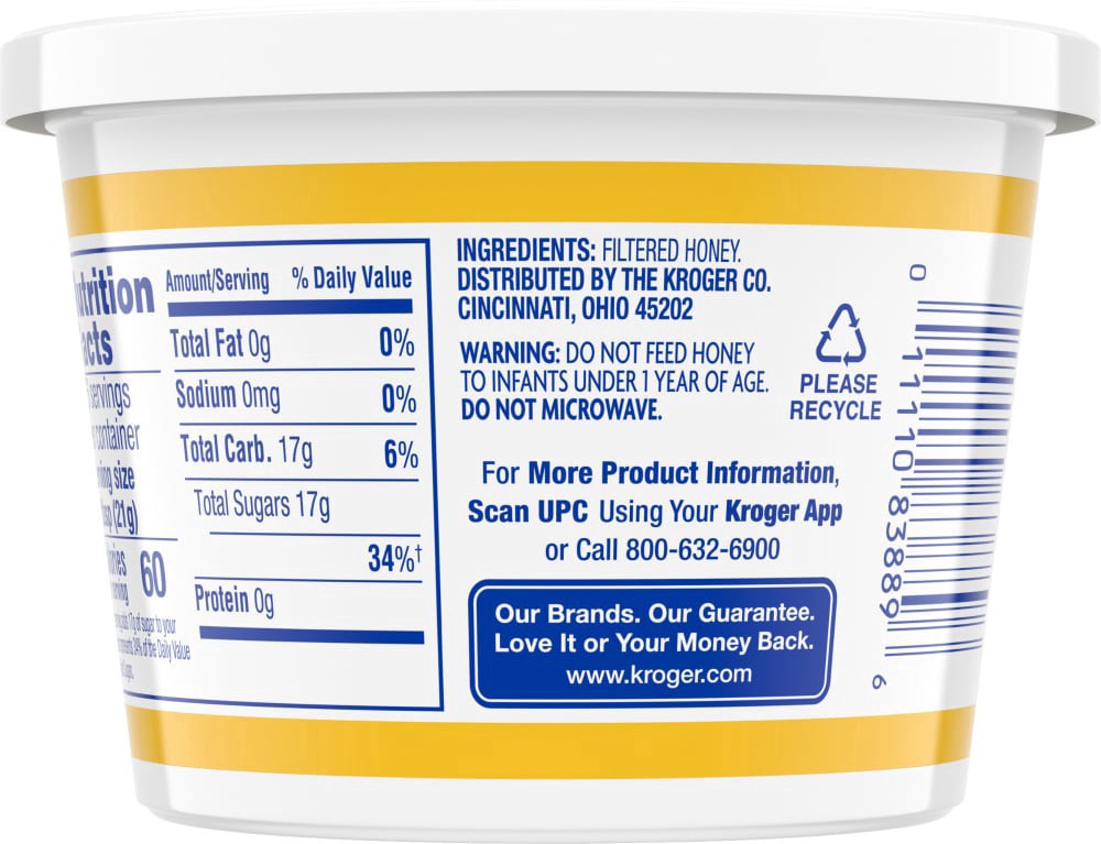 slide 4 of 5, Kroger Whipped Pure Clover Honey Tub, 12 oz