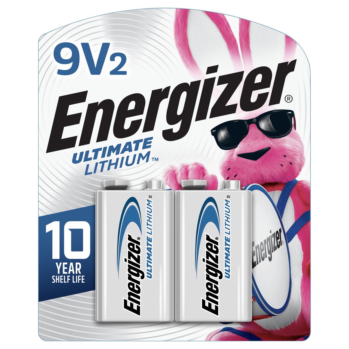 slide 1 of 1, Energizer Ultimate Lithium 9V 2-PK, 2 ct