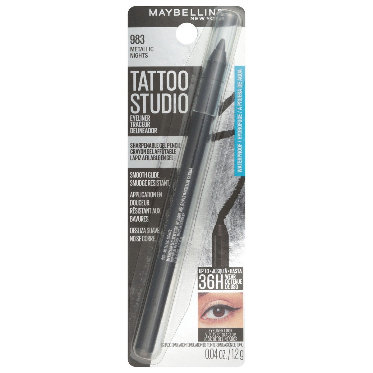 slide 14 of 14, Tattoo Studio 983 Metallic Nights Waterproof Eyeliner 0.04 oz, 0.04 oz