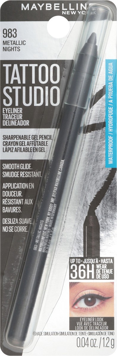 slide 8 of 14, Tattoo Studio 983 Metallic Nights Waterproof Eyeliner 0.04 oz, 0.04 oz