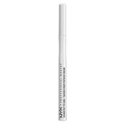 slide 1 of 1, Nyx Professional Makeup Colored Felt Tip Liner White, 0.33 fl oz