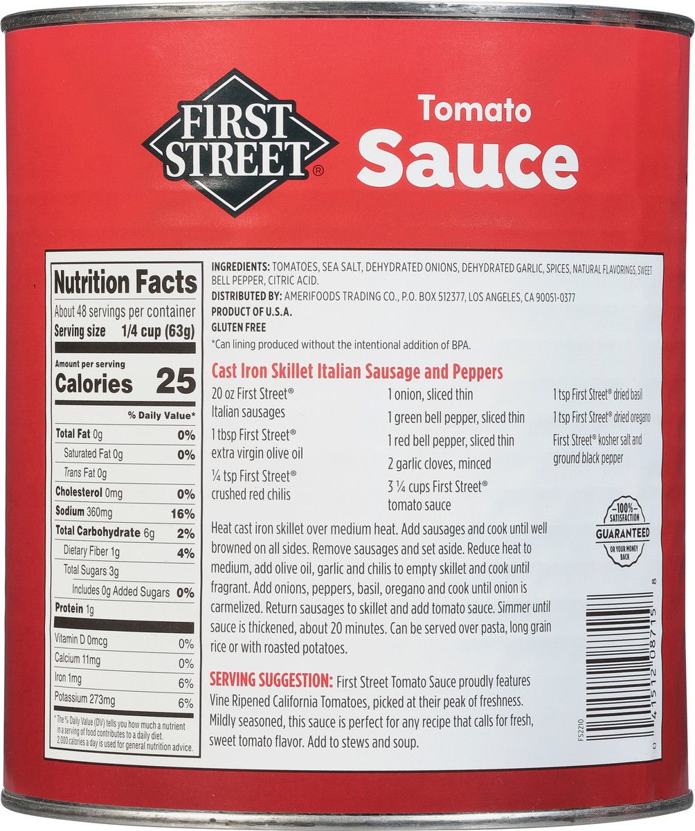 slide 13 of 13, Cb02 First Street Tomato Sauce - 104 oz, 104 oz